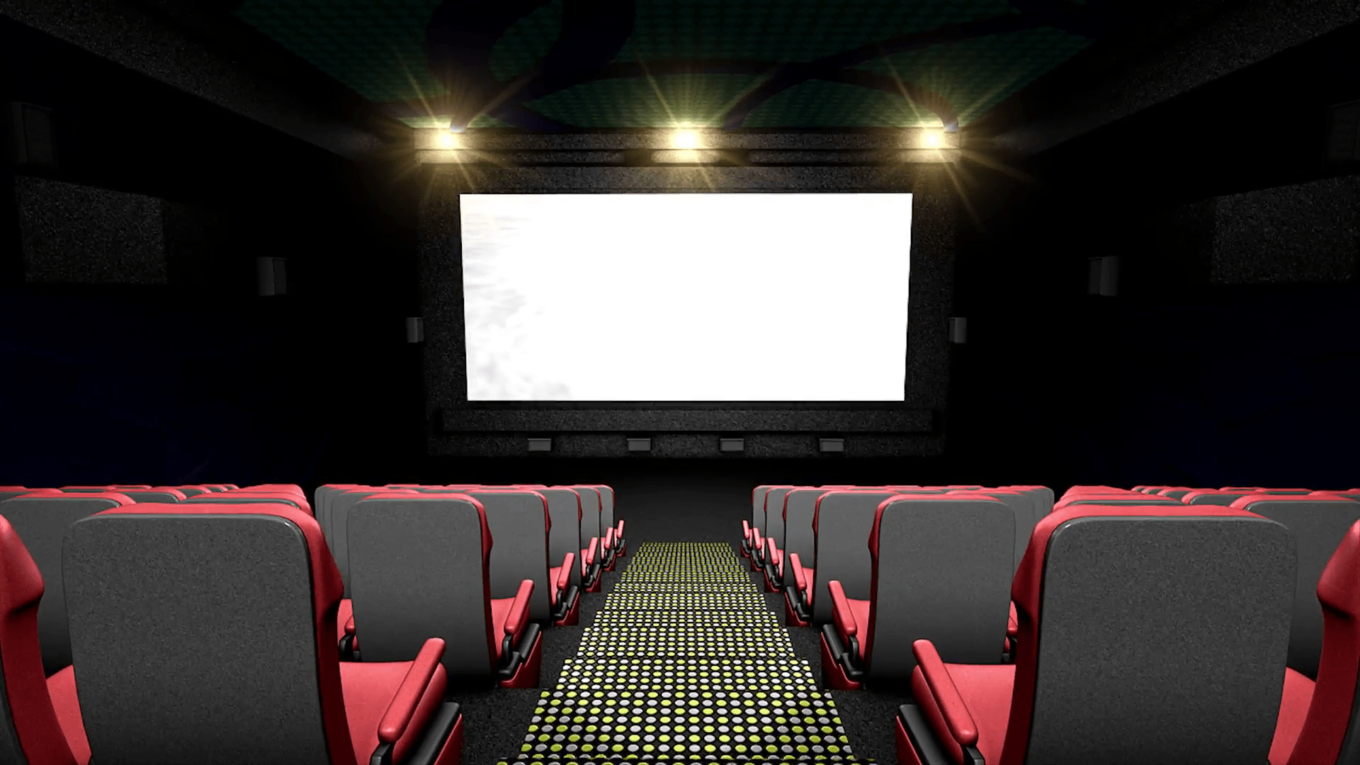 Free photo Empty Movie Theatre Art, Projector, Screening Free