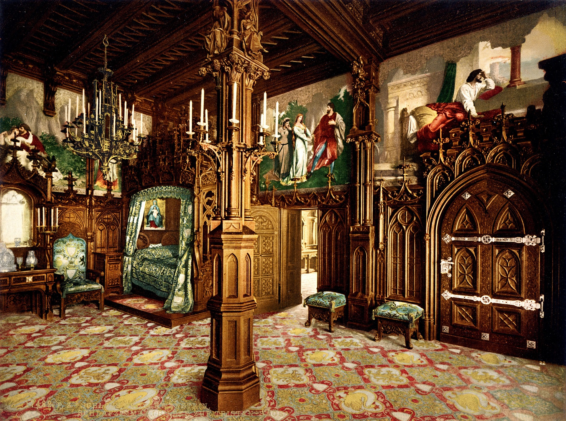 Free photo Inside the Castle Castle, Furnished, Furniture Free