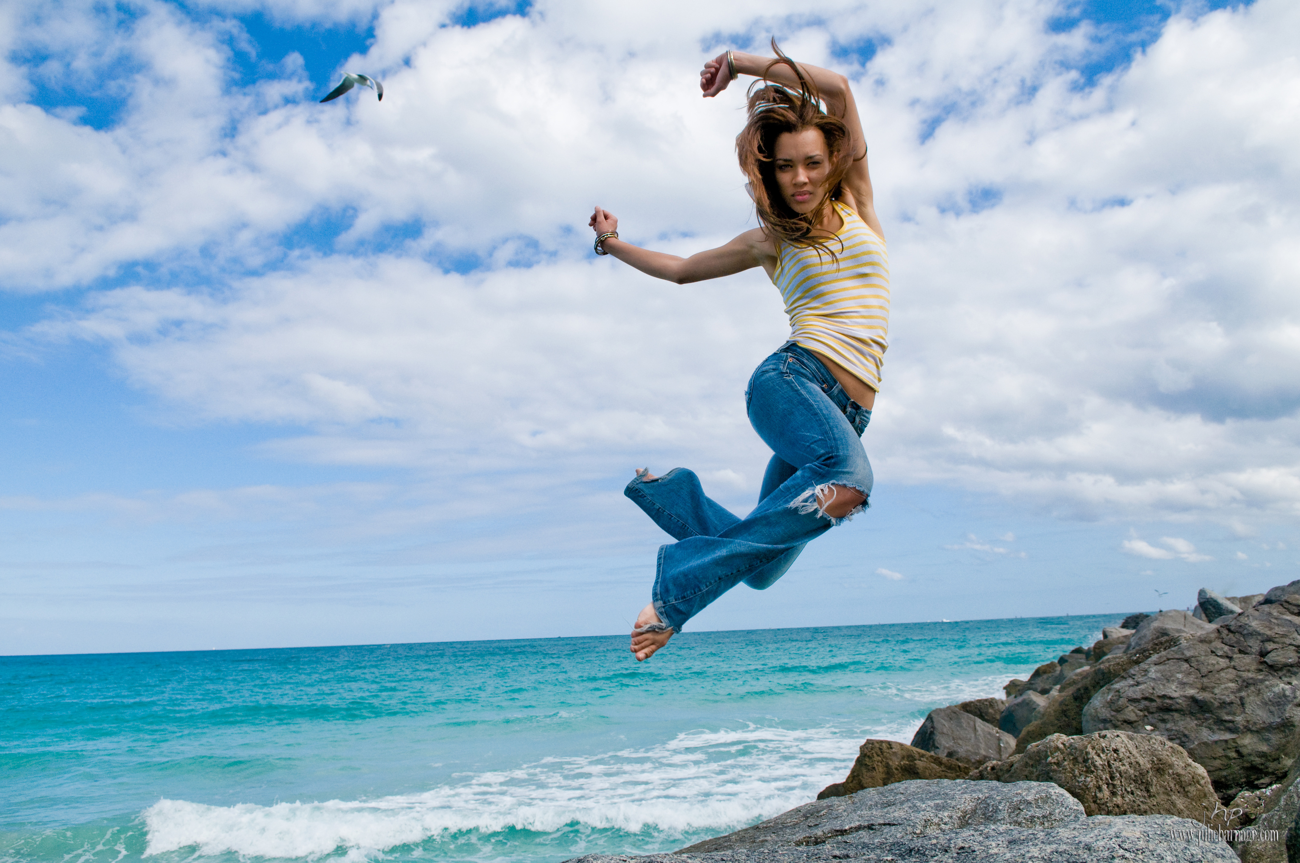 Free photo Jump Beach, Jumping, People Free Download