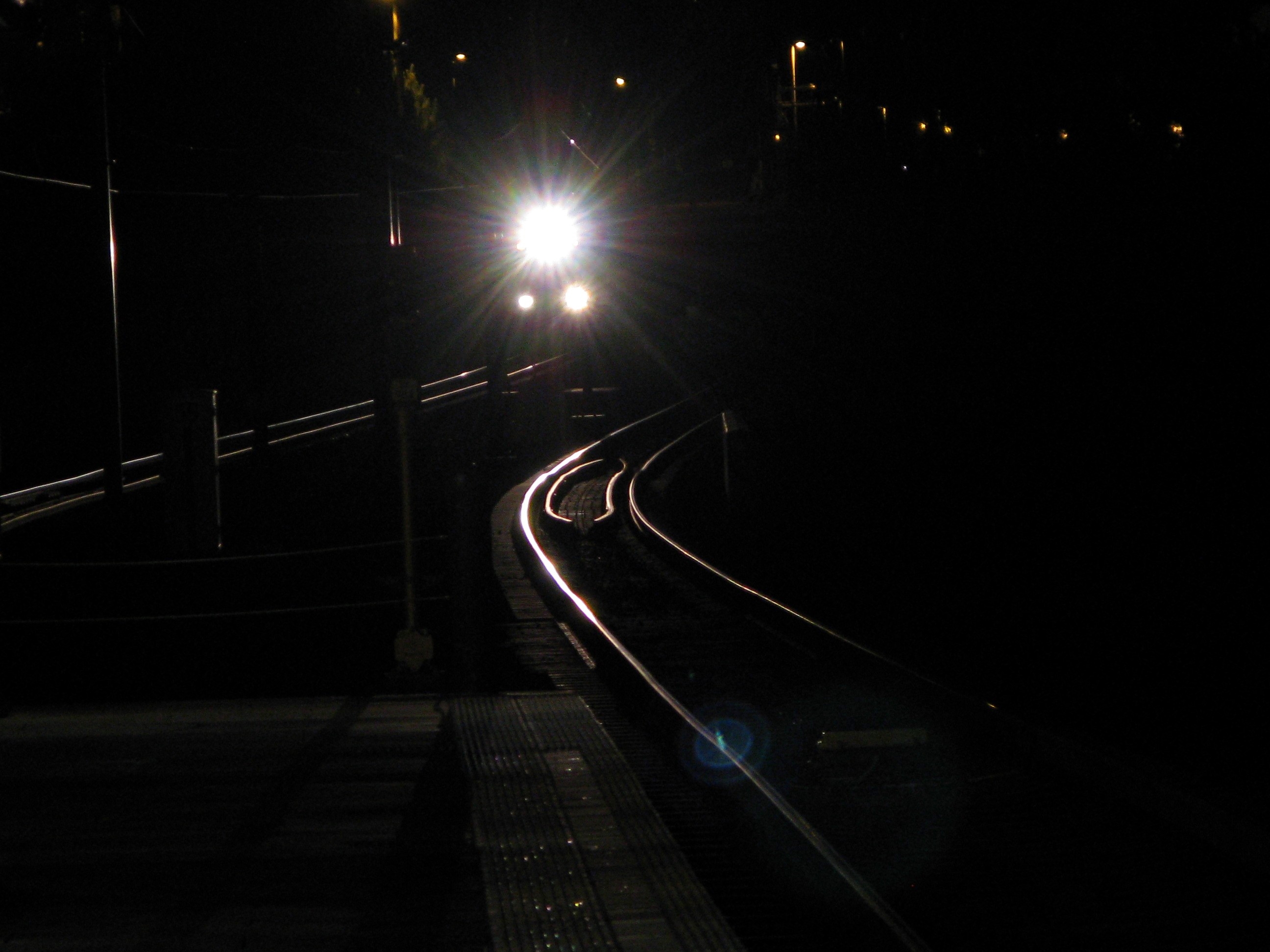 Free Photo Night Train Scene Speed Railway Free Download Jooinn