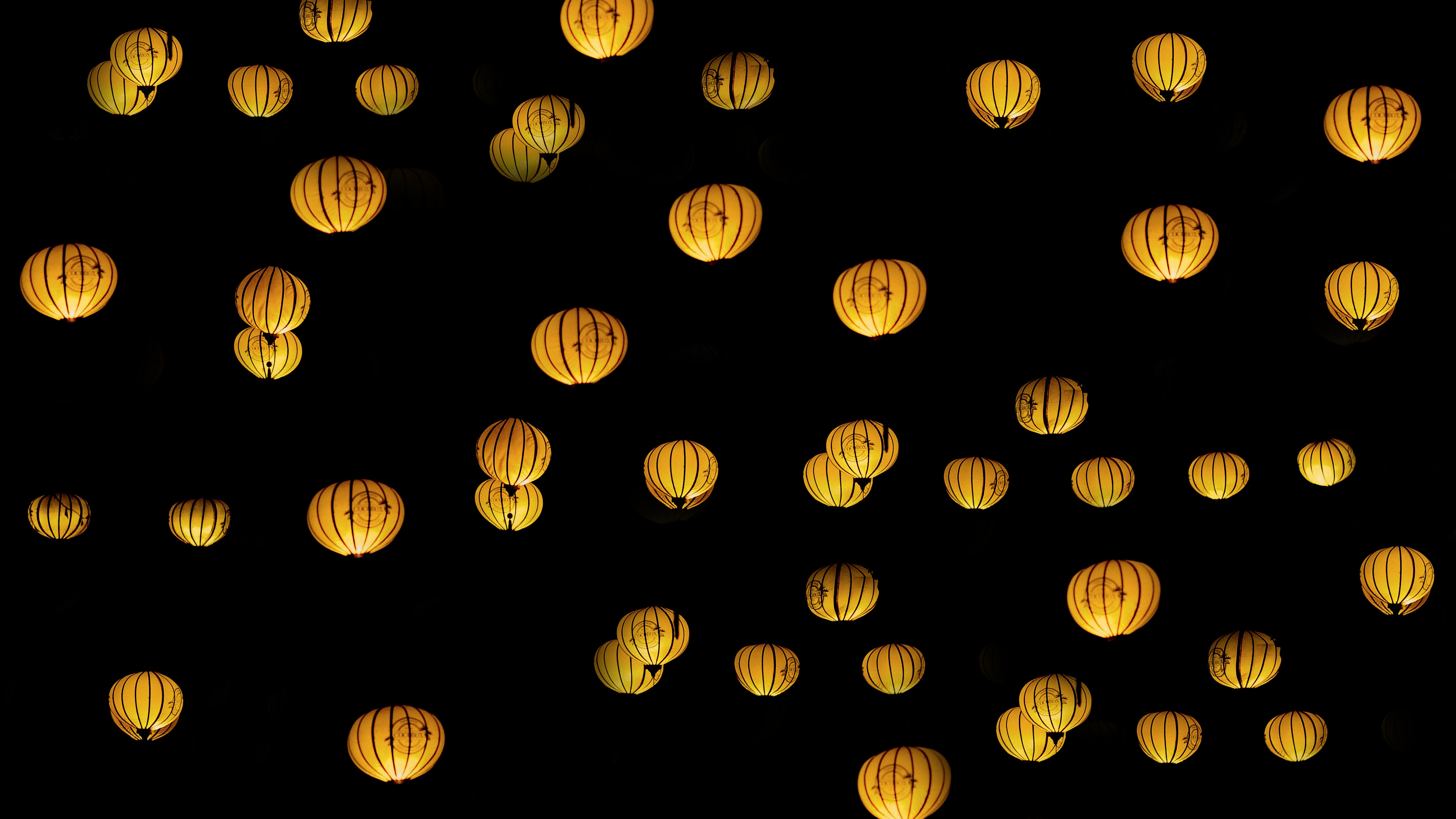 Free photo Orange Sky Lanterns Art, Dark, Decoration Free Download
