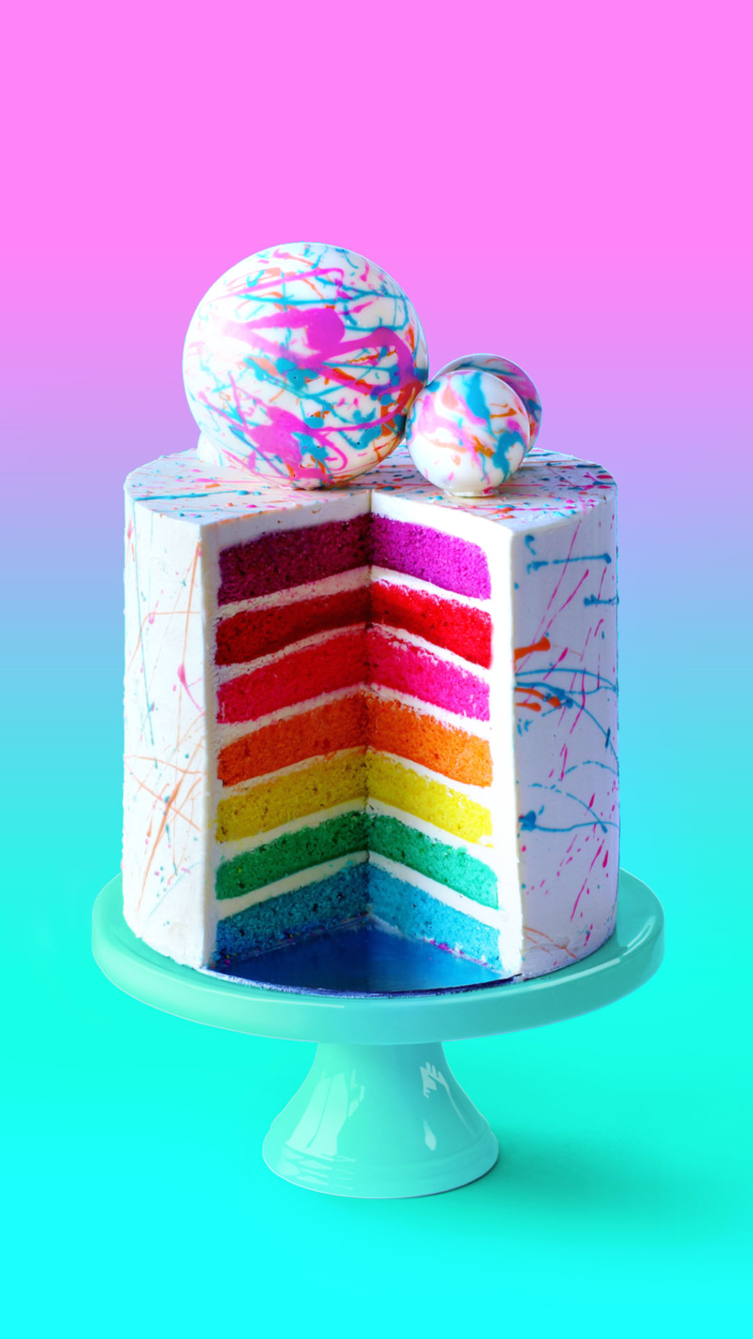 Free photo Rainbow Layer Cake Cake, Layered, Slice Free Download