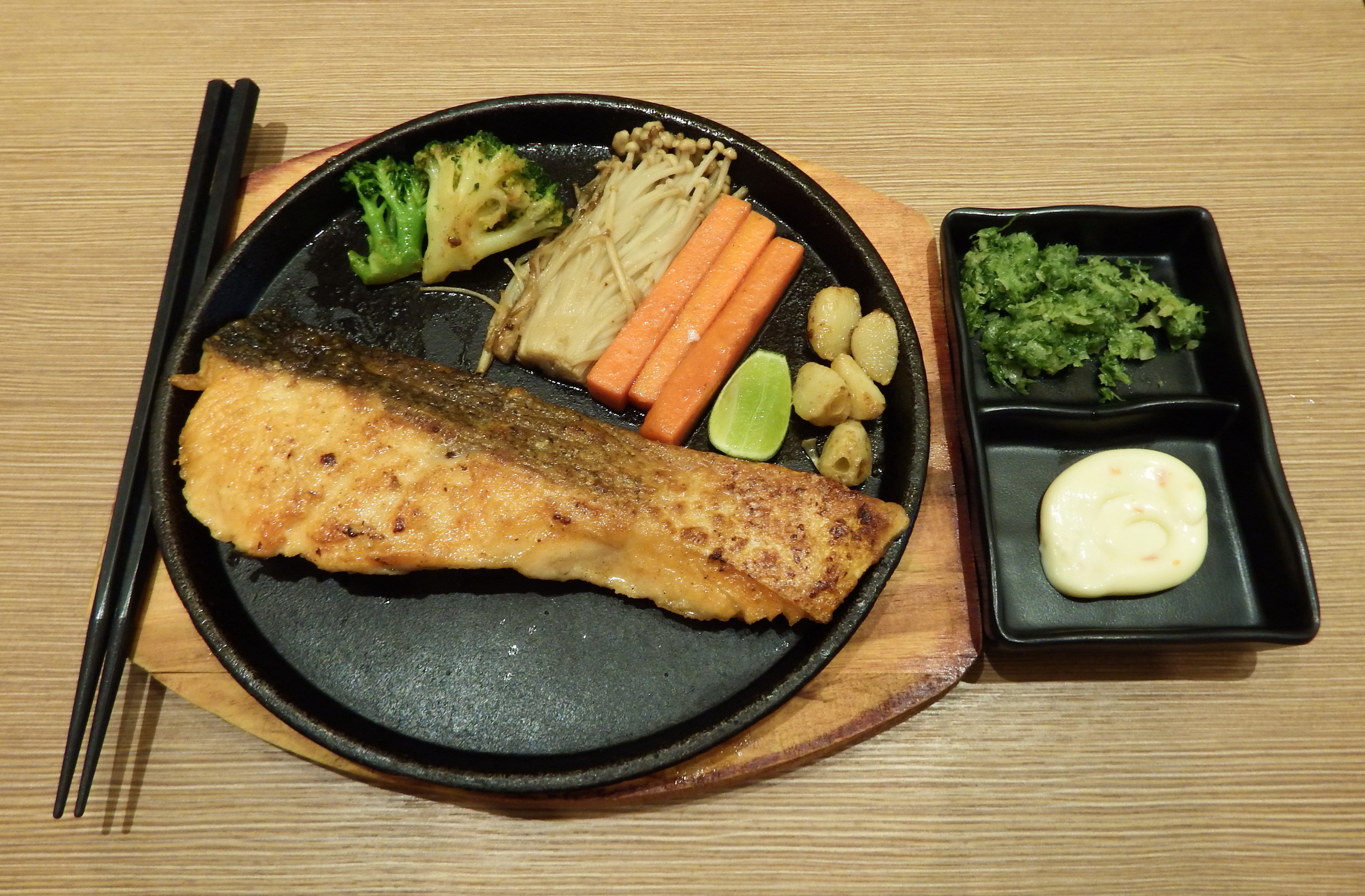 Free photo Salmon Steak Set 3, Rice, Meal Free Download Jooinn