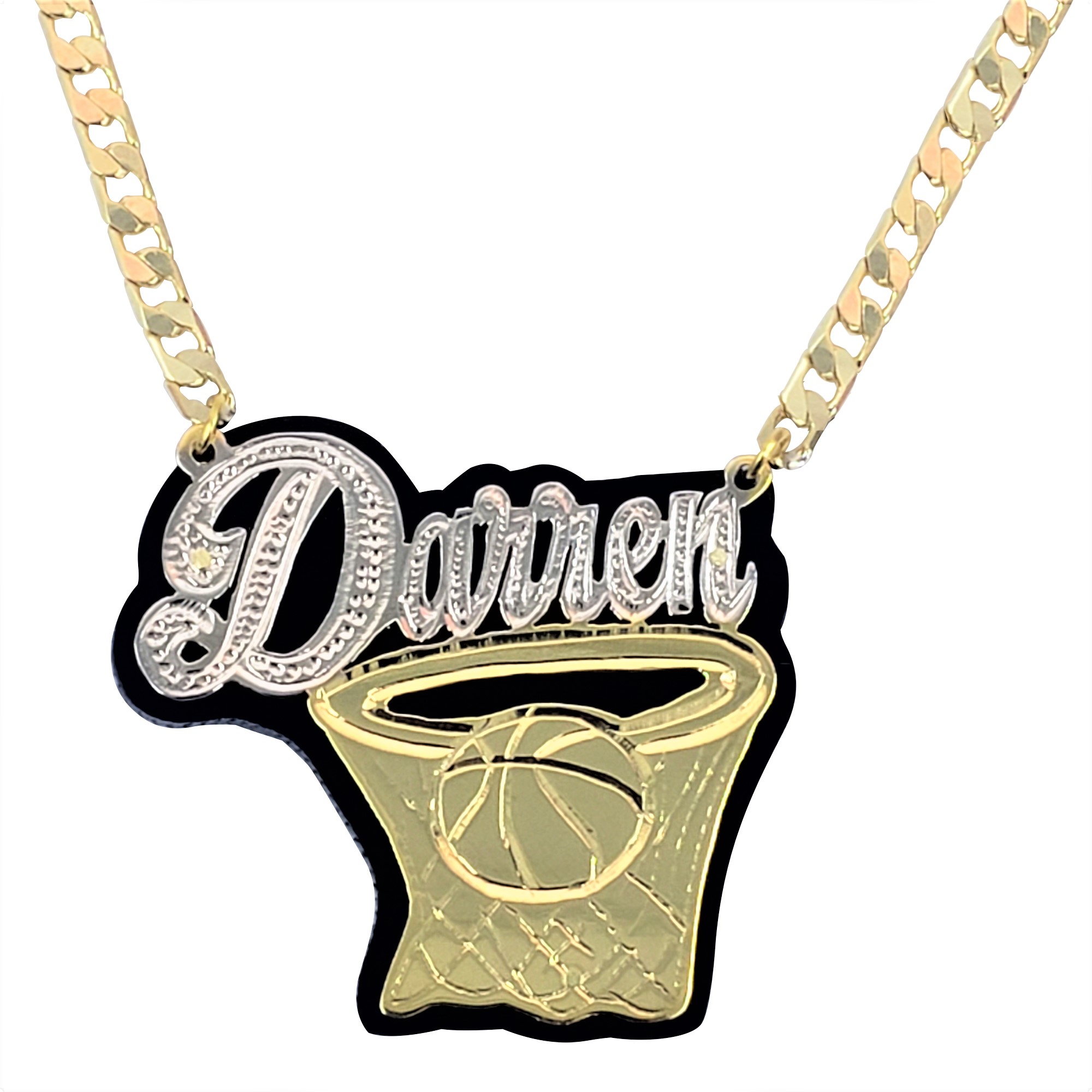 Personalized Color Background Basketball Name Plate