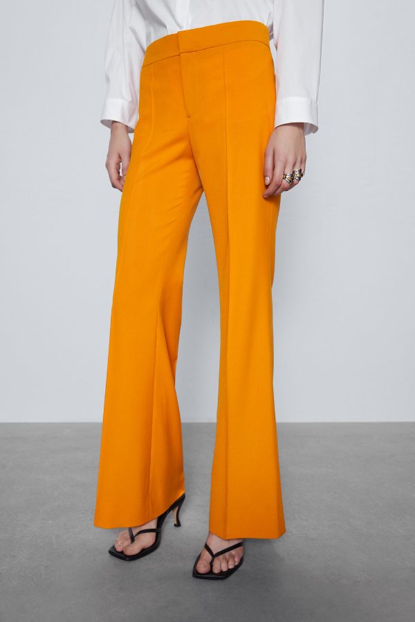 ZARA Orange Midrise pants joolyah