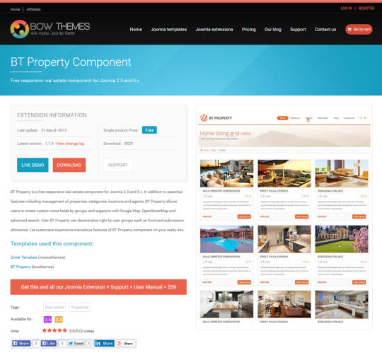 Шаблоны для сайтов недвижимости на Joomla