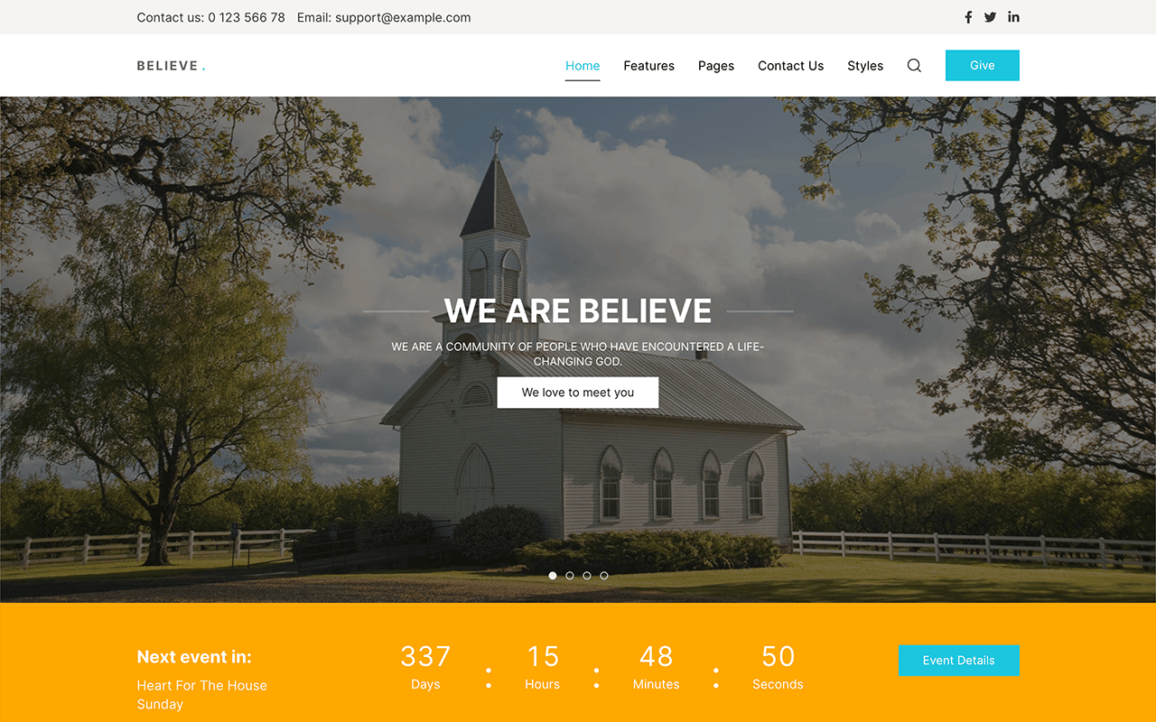 Believe Church & Religion Joomla 5 Template