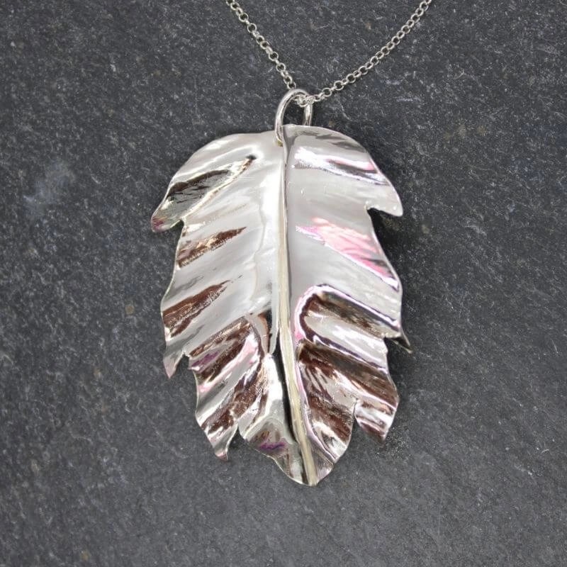 Silver Leaf Pendant set Joon Silver