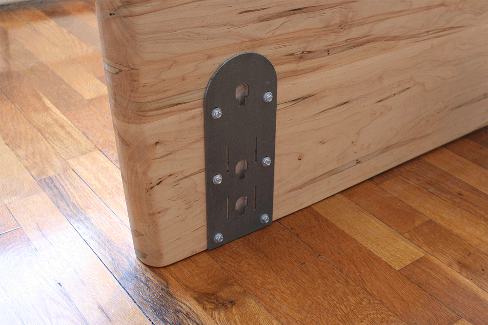 Jordan Waller Furniture and Objects » Bed Knockdown Hardware Prototype