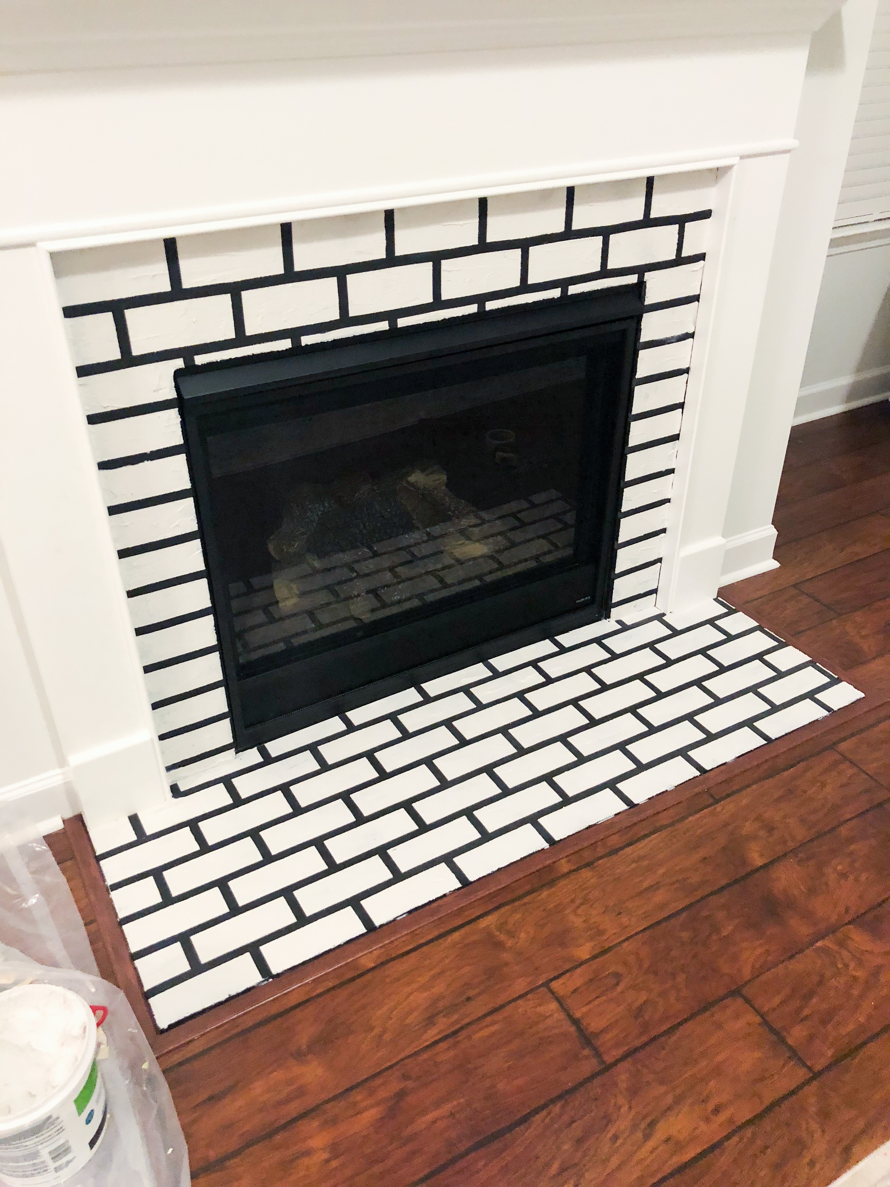DIY Faux Brick Fireplace 5 Jordan Jean