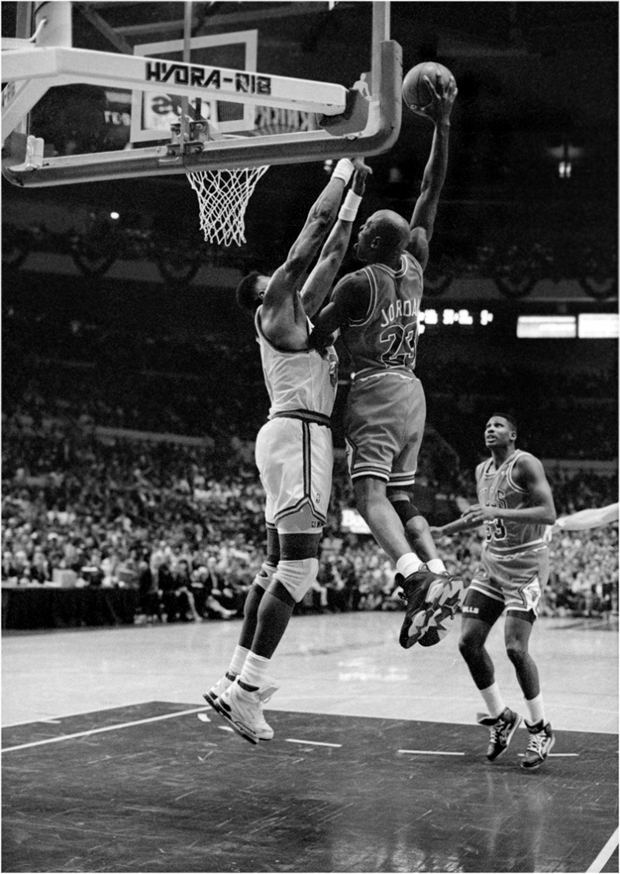 Vintage Gear MJ Posterizes Patrick Ewing In Air Jordan 6 "Black