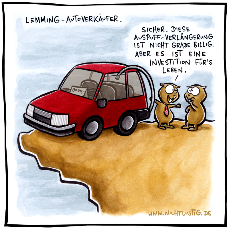 NICHTLUSTIGCartoon VERLÄNGERUNG