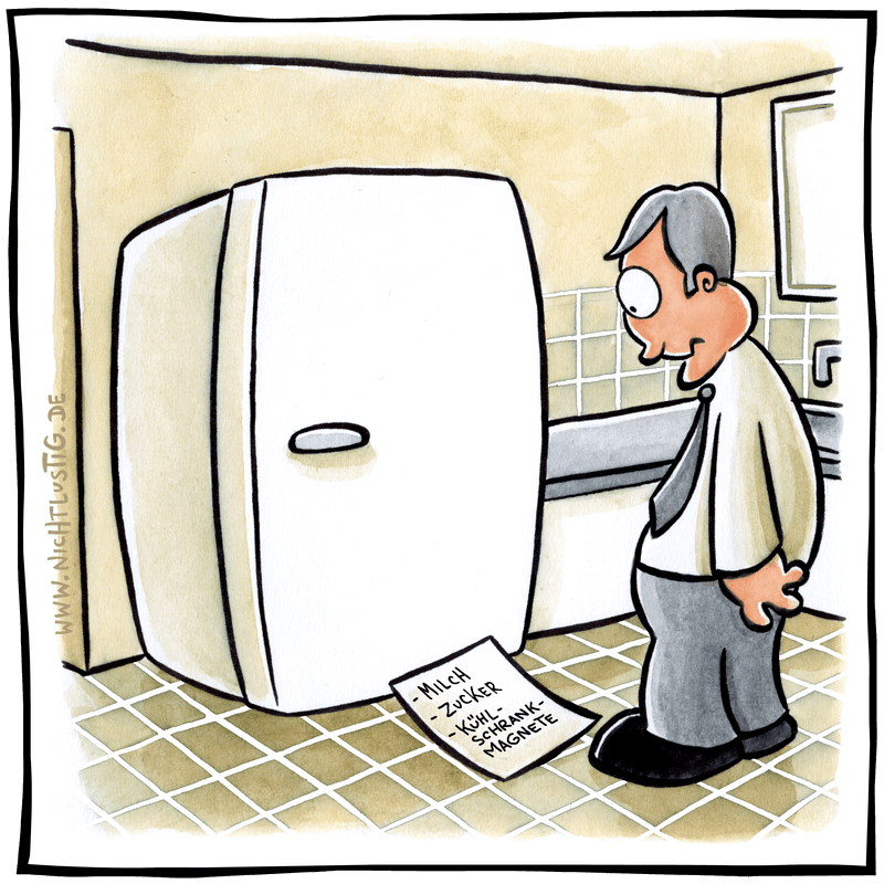 NICHTLUSTIGCartoon KÜHLSCHRANK