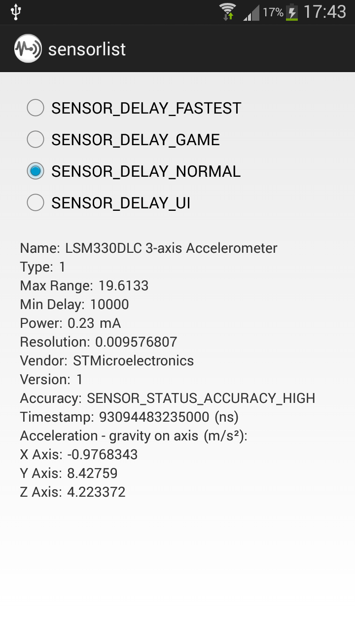 Sensor List Android Sensors Overview
