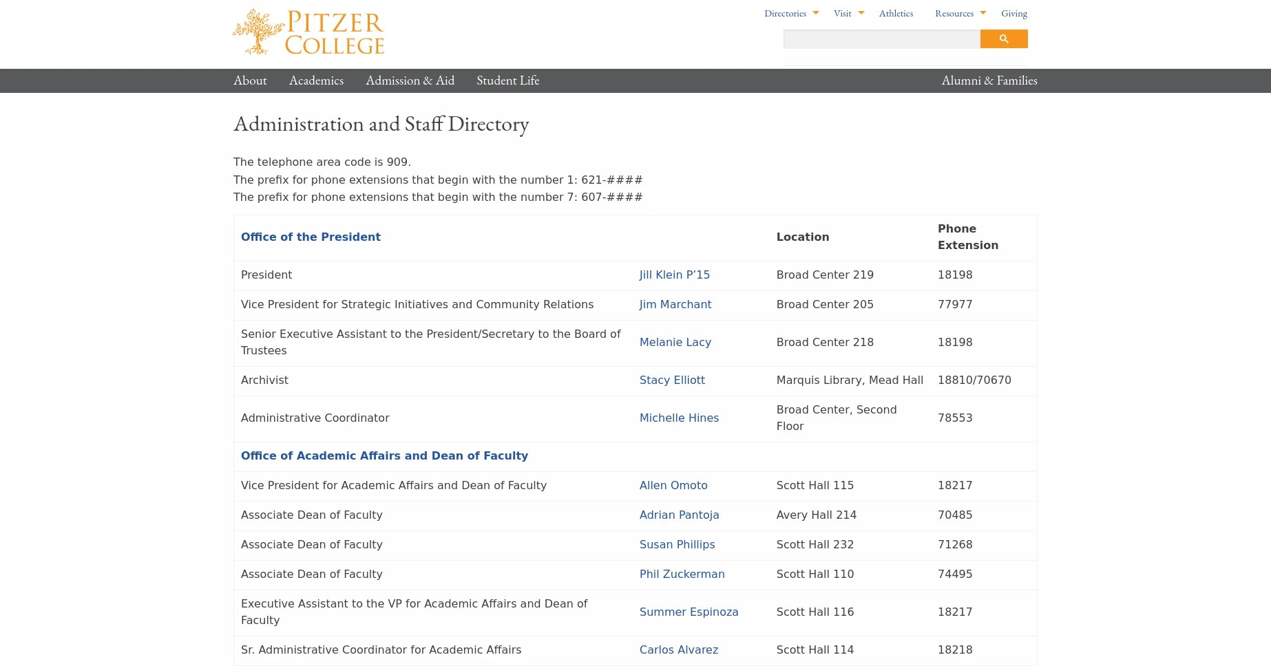 Staff Directory Joseph Dickson