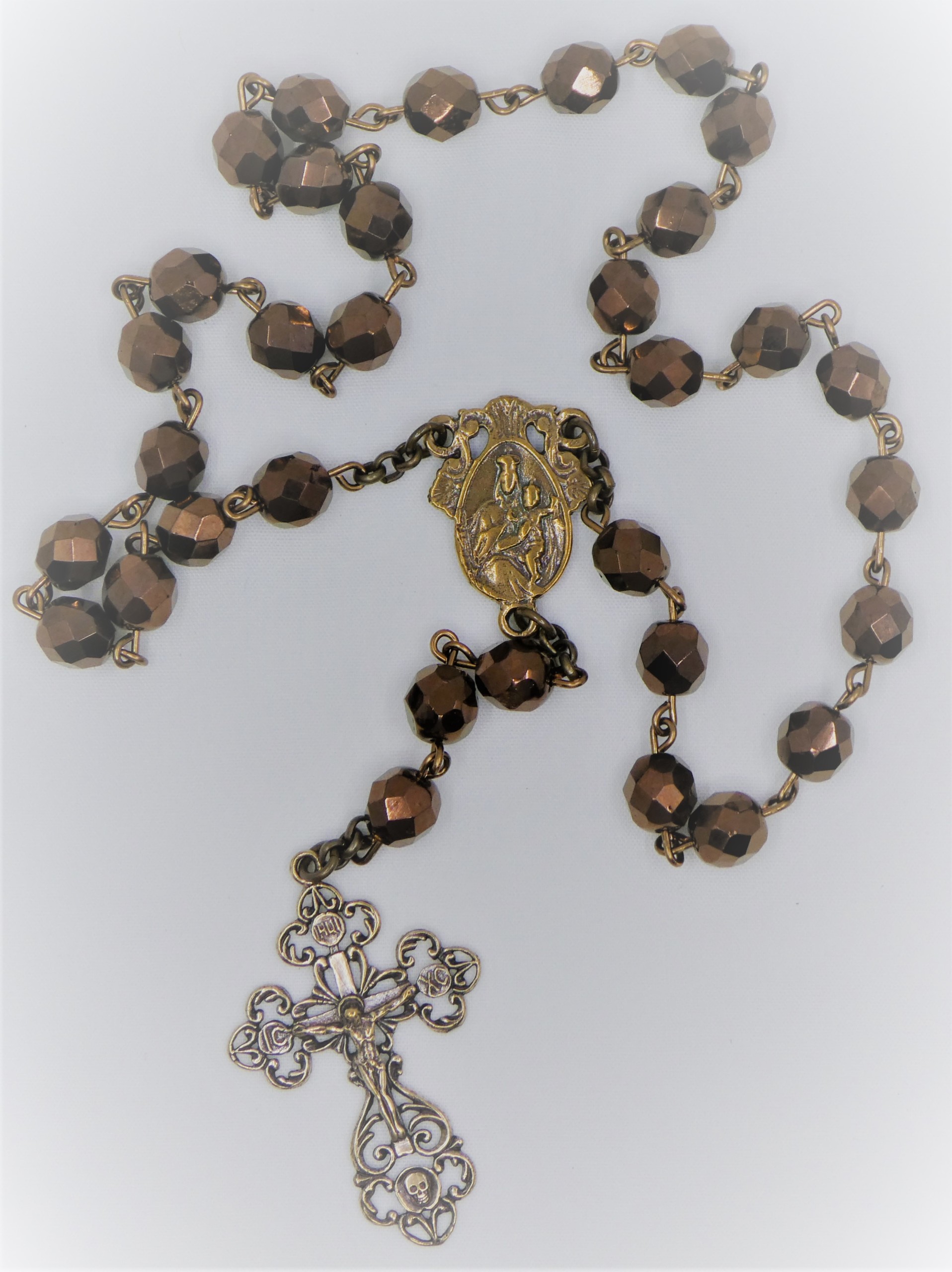 Bronze Czech Glass Jesus Prayer Beads Joseph Sciambra