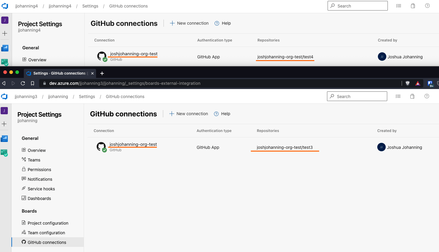 Connecting Azure Boards GitHub App to Multiple Azure DevOps Orgs