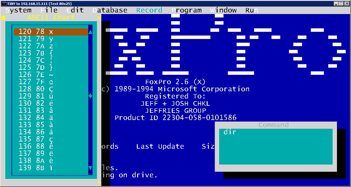 Tiny remote control for DOS