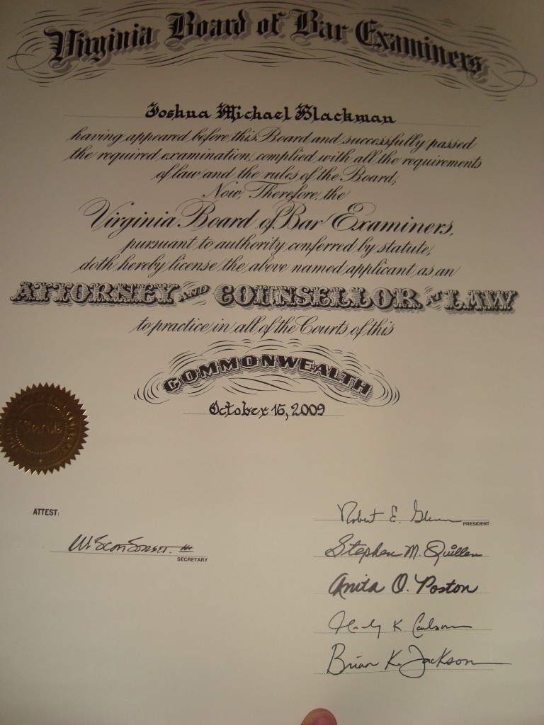 The most expensive piece of paper I own… And now I am a