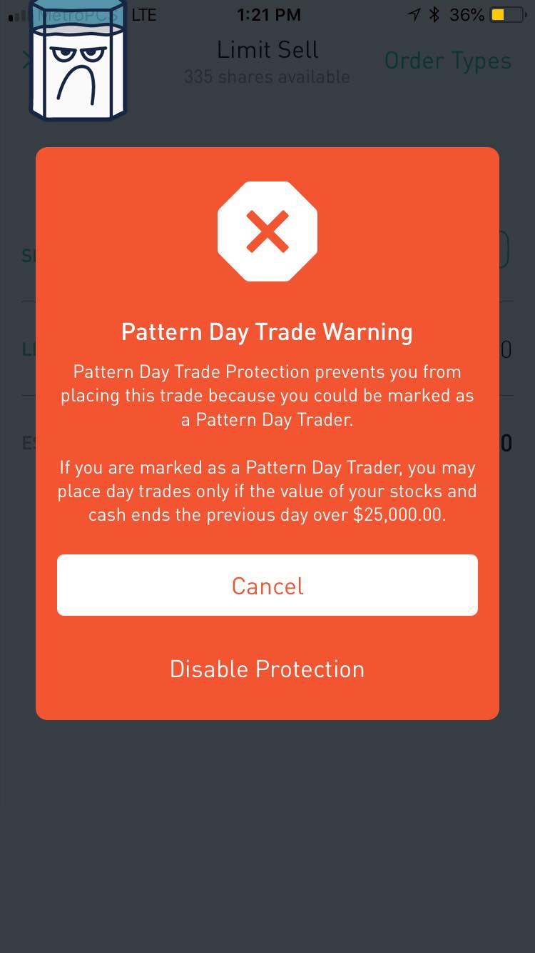 Pattern Day Trading Warning in Robin Hood Achieving Your Goals