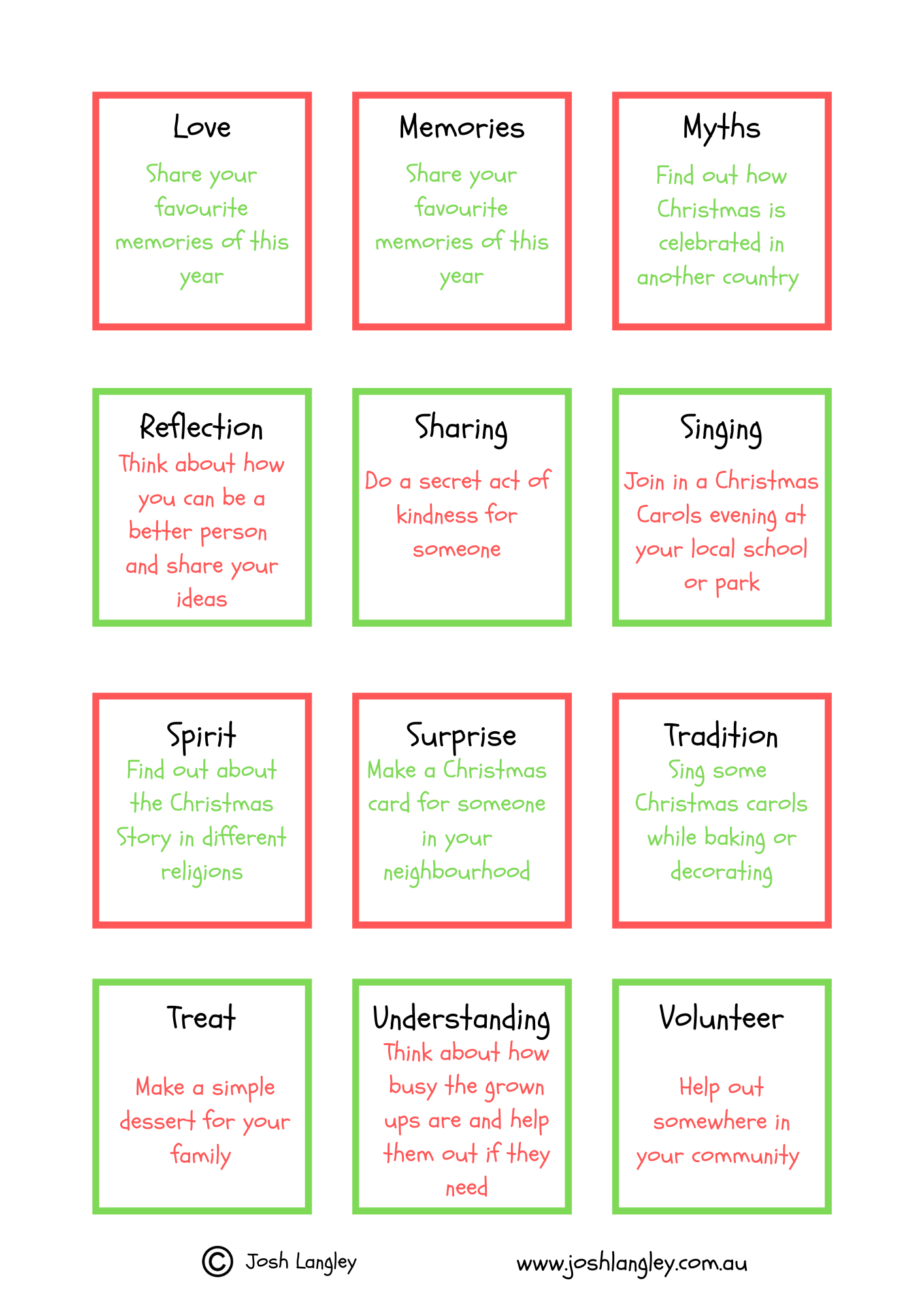 FREE Printables for kids Josh Langley