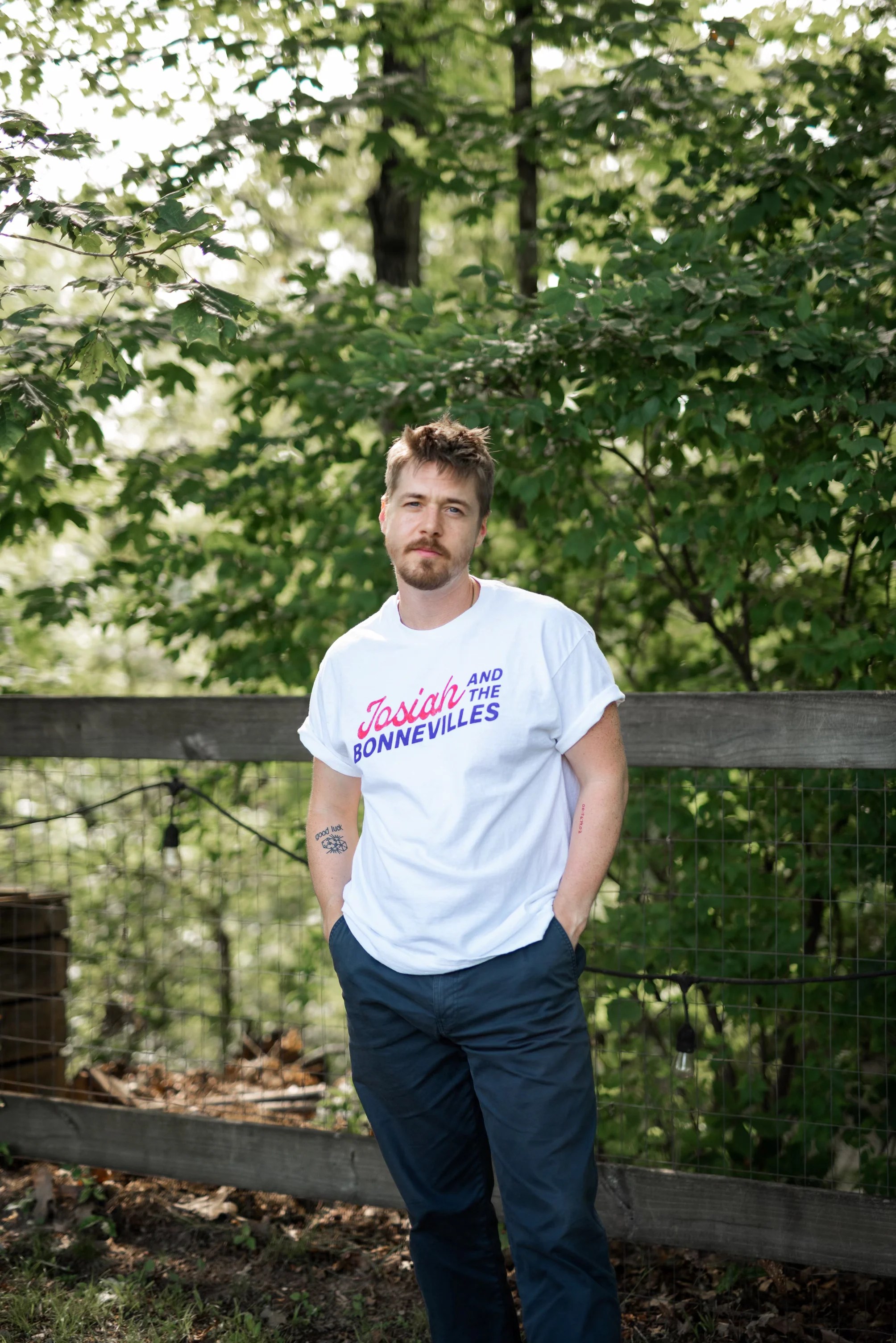 Josiah Classic White TShirt Josiah and the Bonnevilles