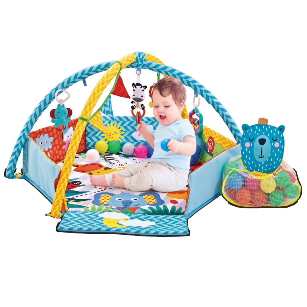 Shop Baby Play Mat with Play Arch & Balls Side Walls from JoudExpress