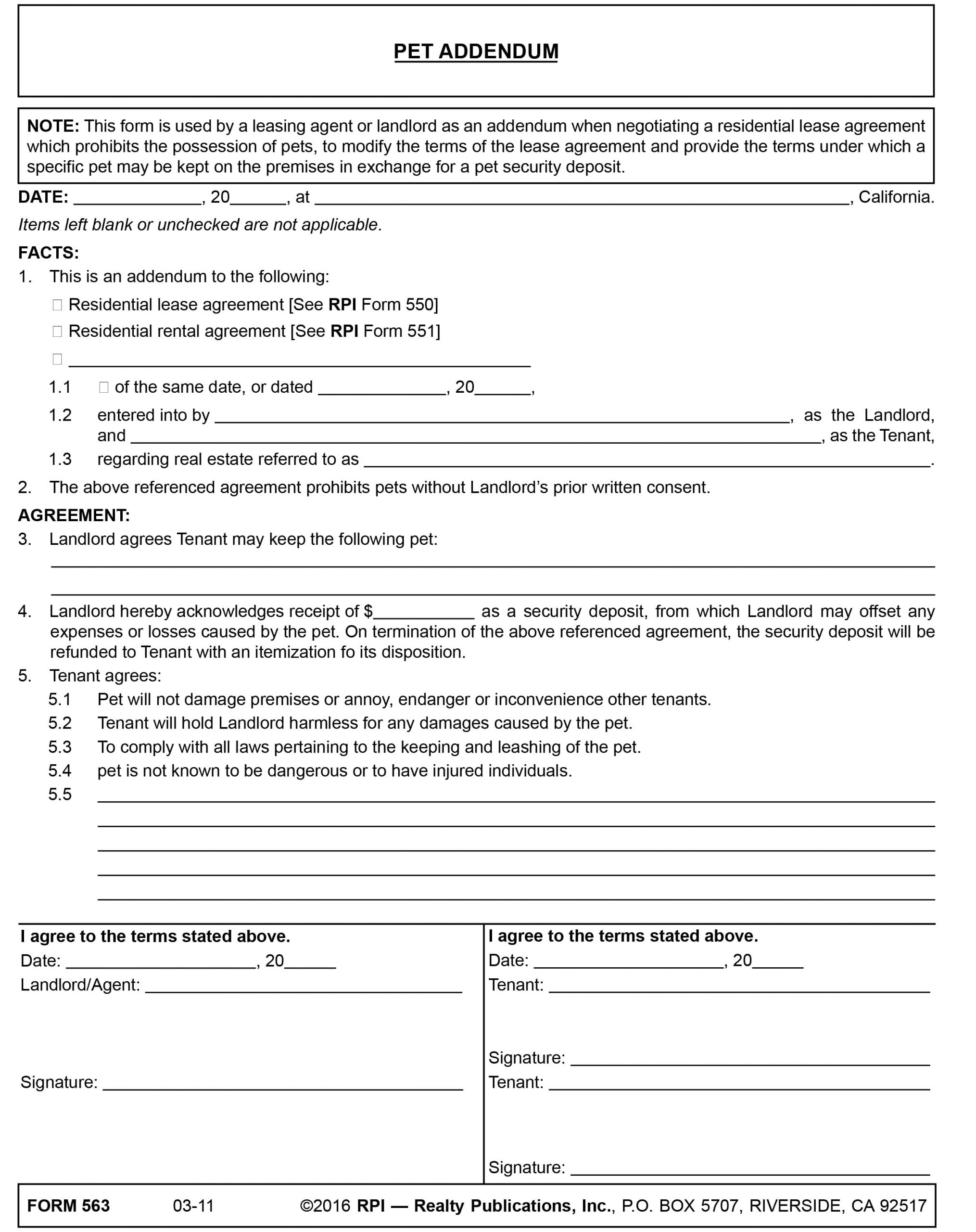 Private Rental Agreement Template