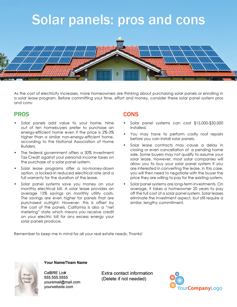 FARM Solar panels pros and cons firsttuesday Journal