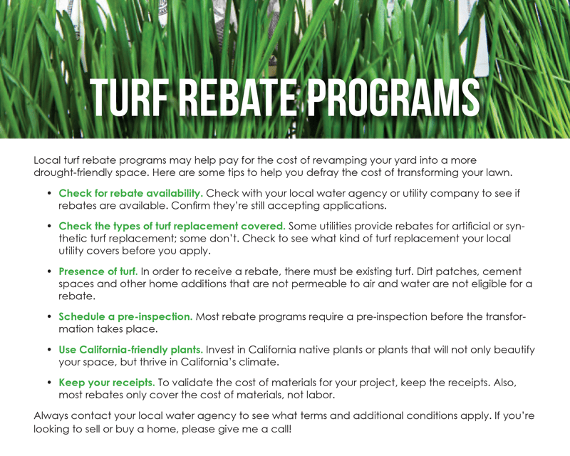 FARM Turf rebate programs first tuesday Journal