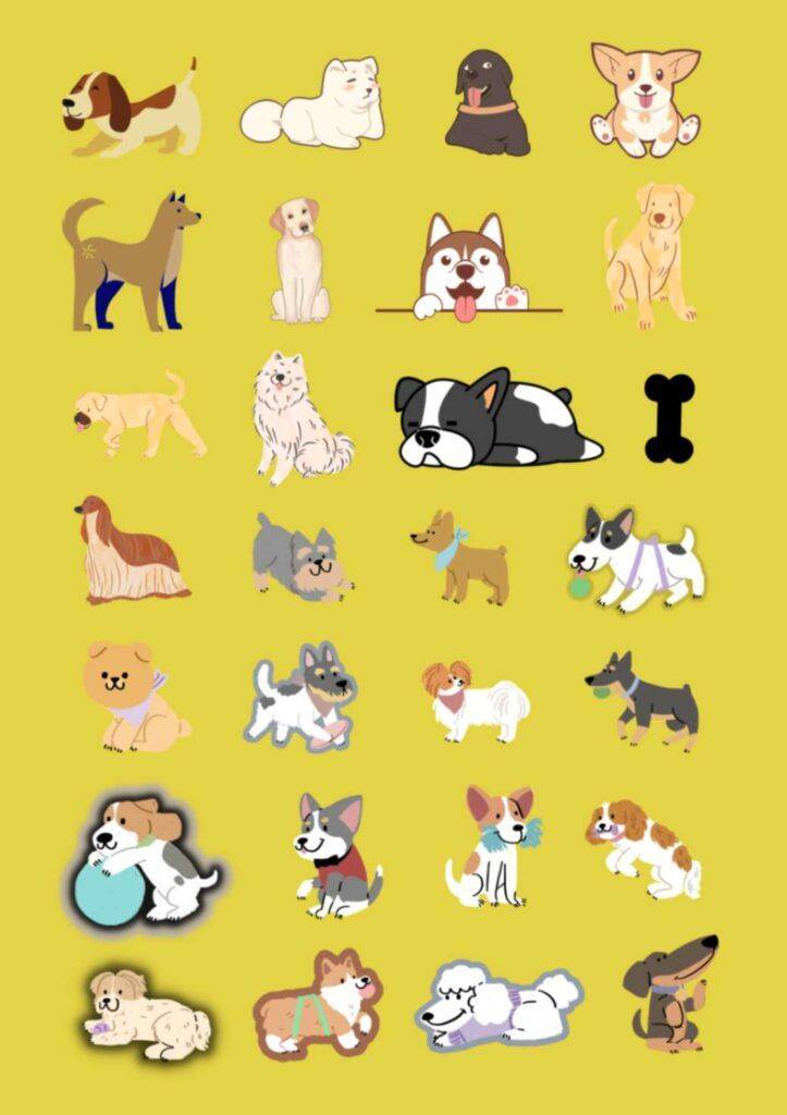 Dog Stickers Sheet Buy Dog Stickers Online Journalchamps