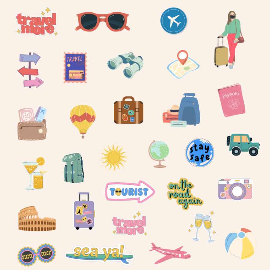 Travel Stickers Sheet Buy Travel Stickers Online