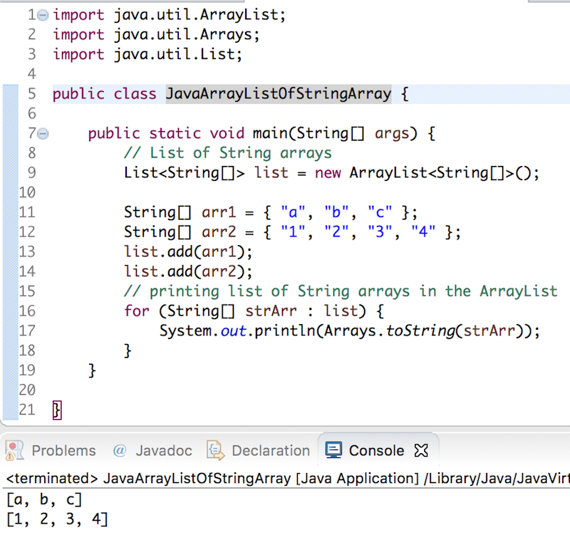 Java Array of ArrayList, ArrayList of Array DigitalOcean