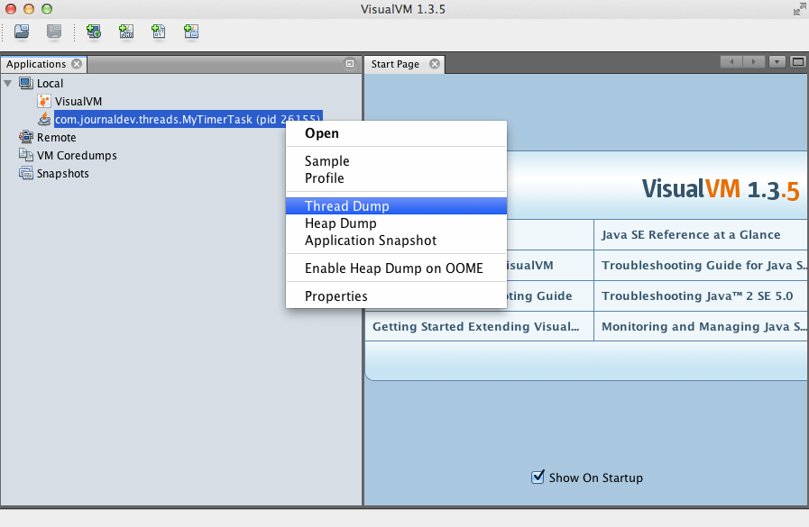 Java Thread Dump VisualVM, jstack, kill 3, jcmd DigitalOcean