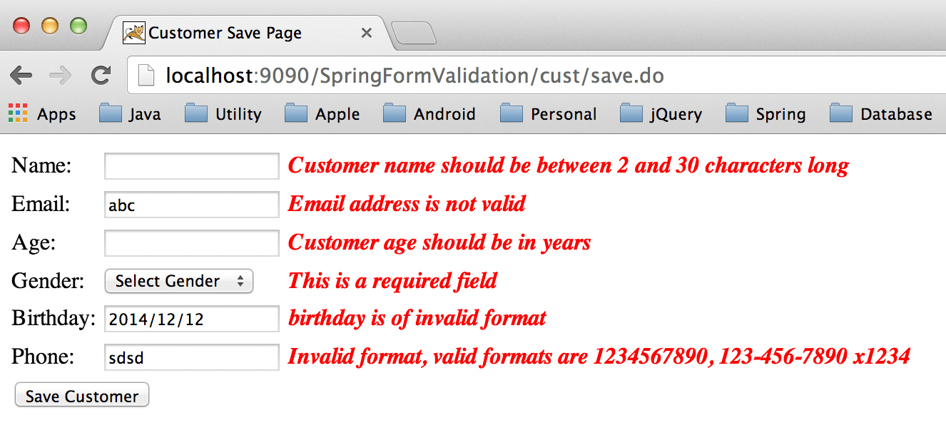 Spring Validation Example Spring MVC Form Validator DigitalOcean