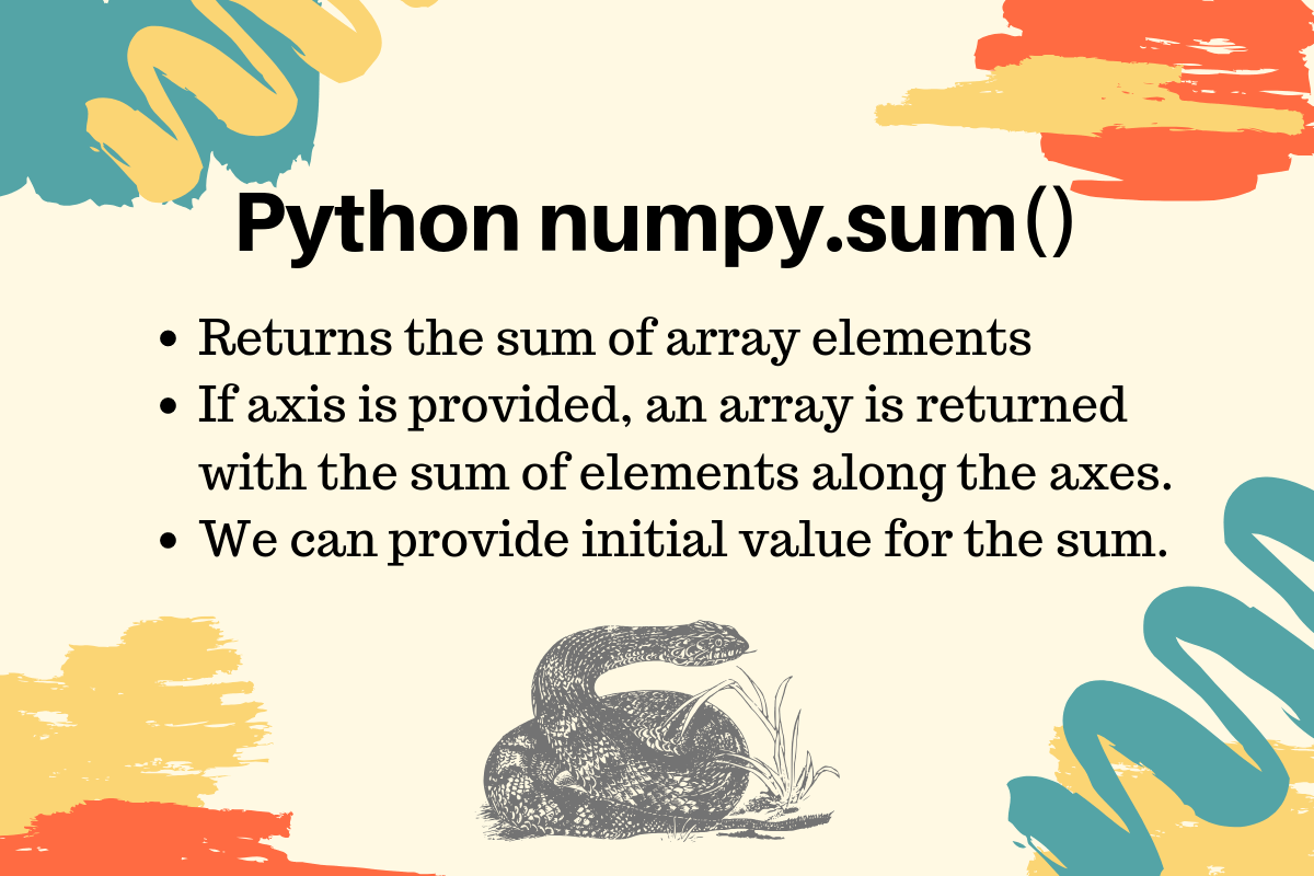 numpy.sum() in Python DigitalOcean