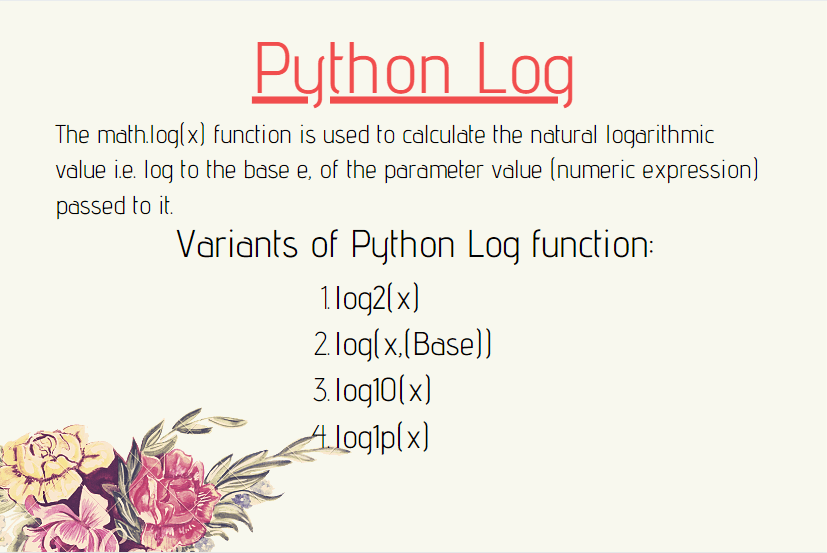 Python log() Functions to Calculate Logarithm DigitalOcean