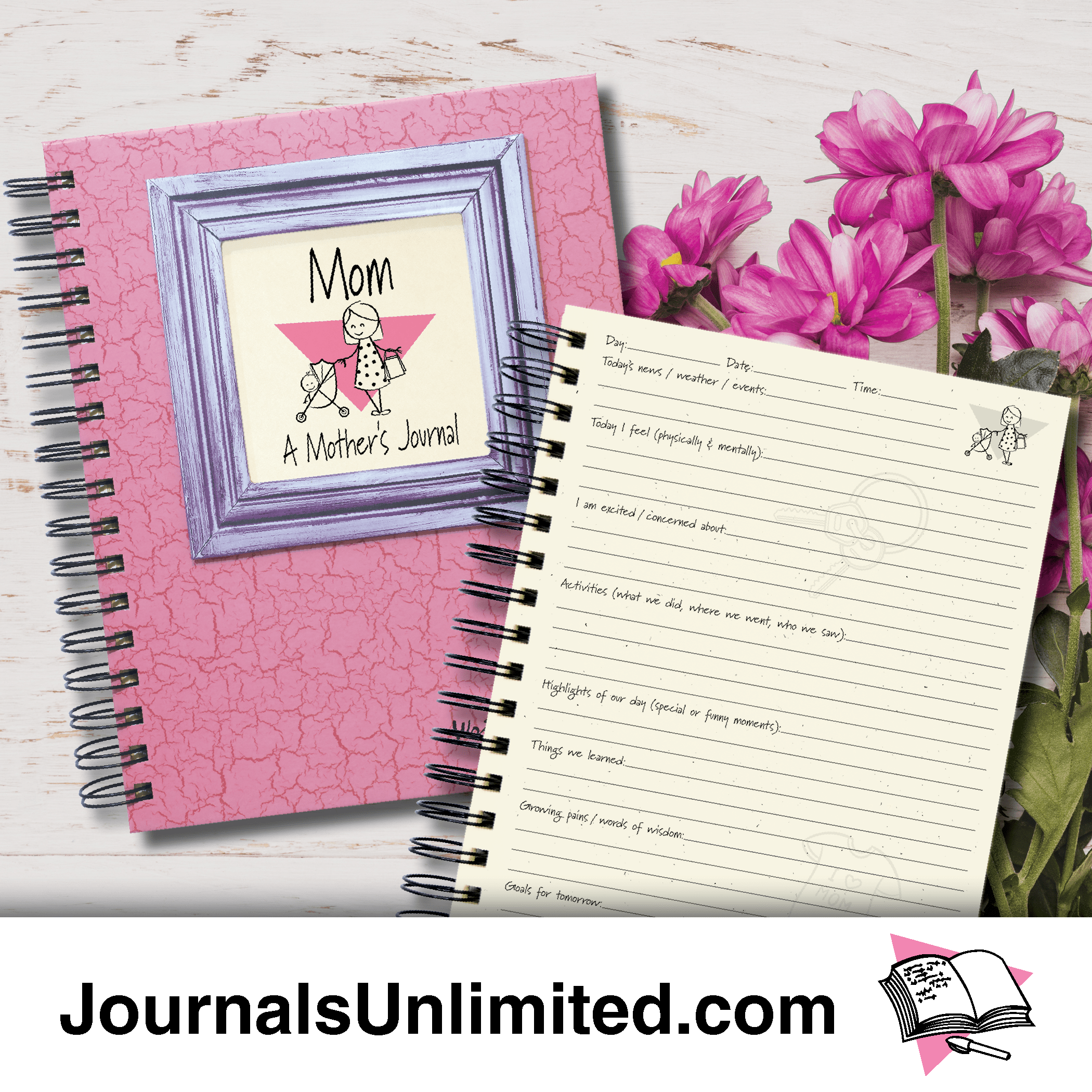 Mom A Mother's Journal Pink Journals Unlimited, Inc