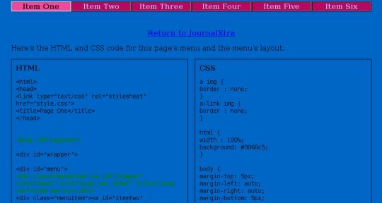CSS Controlled Navbar Tab Highlights