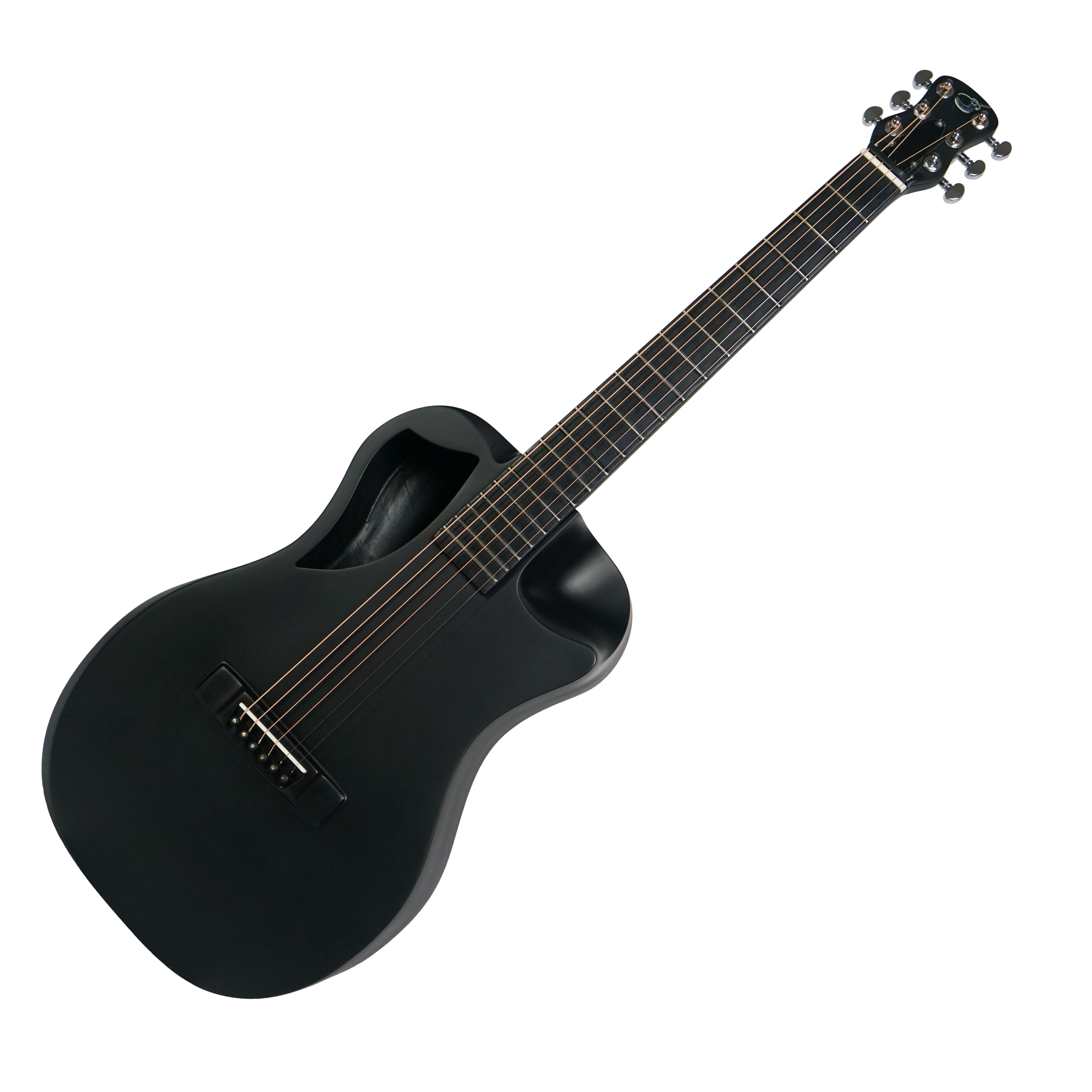 Black Matte Carbon Travel Guitar OF660M Journey Instruments