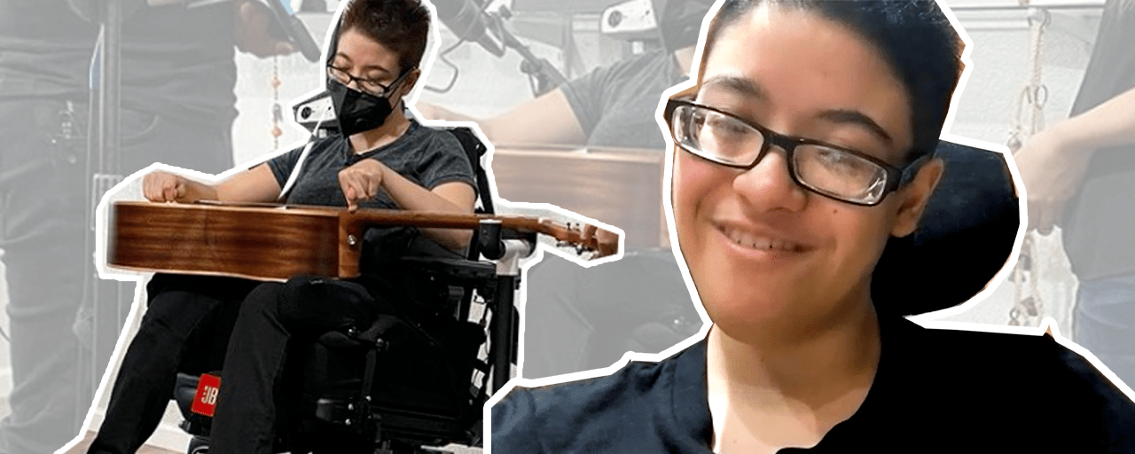 Playing Guitar with Cerebral Palsy Journey Instruments