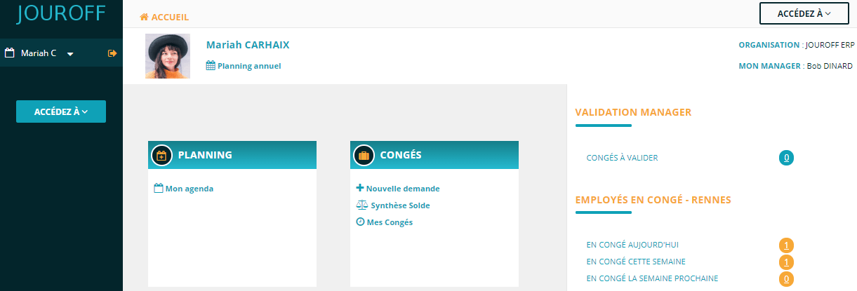 Logiciel gestion des congés payés et absences Jouroff