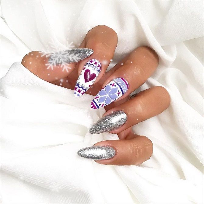 нарисованный макет ногтей