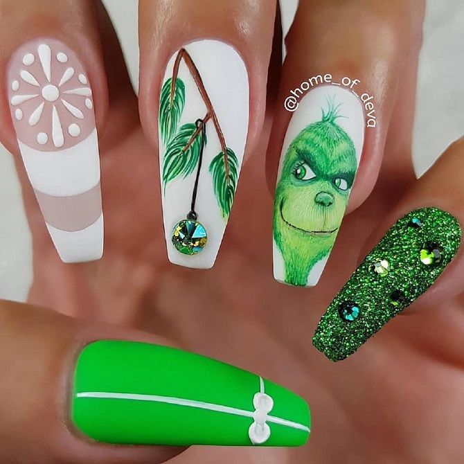 нарисованный макет ногтей