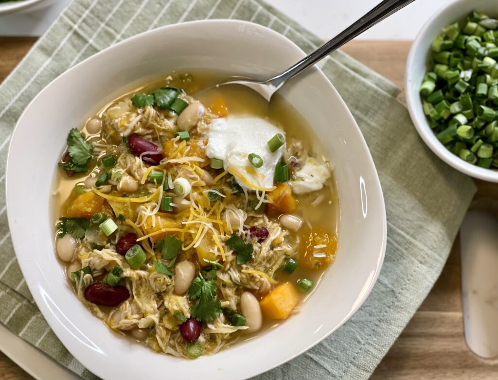 Slow Cooker Salsa Verde Chicken Chili Joy Bauer