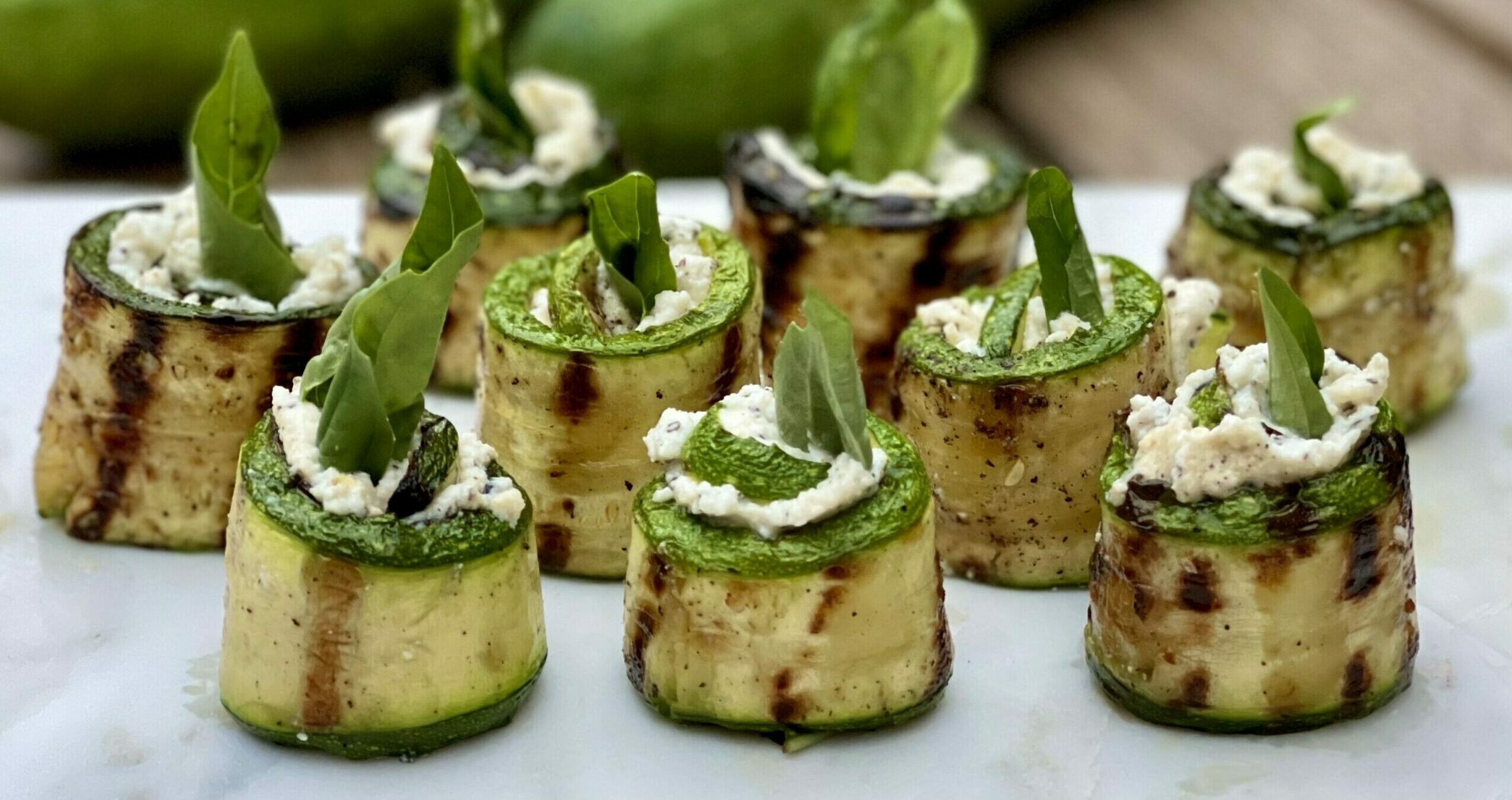 Grilled Zucchini RollUps Joy Bauer