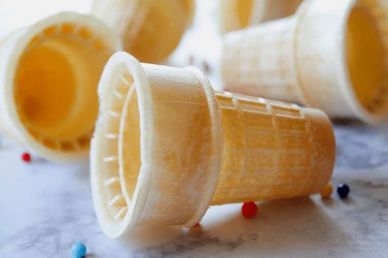Types of Ice Cream Cones Waffle, Cake, and Sugar