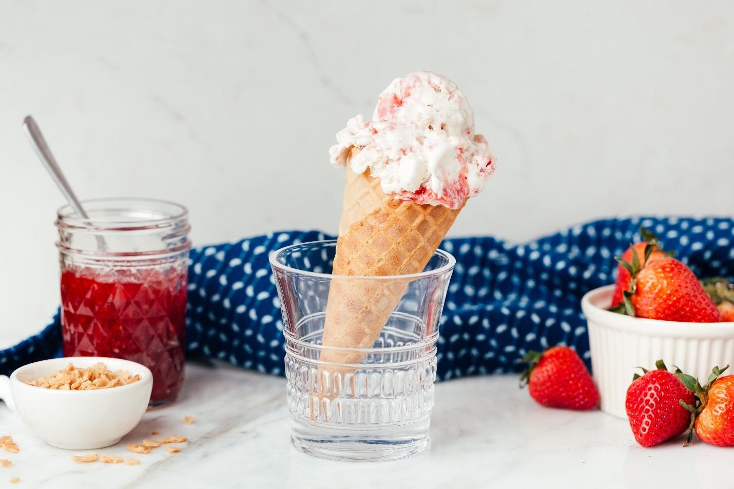 Strawberry Homemade Jam Ice Cream Homemade Ice Cream Recipe