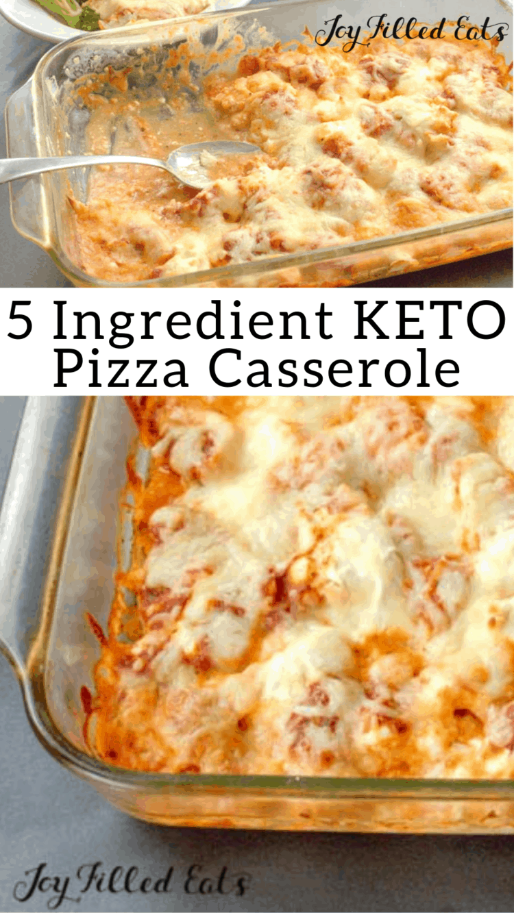 Keto Pizza Casserole 5 Ingredients, Easy, Low Carb