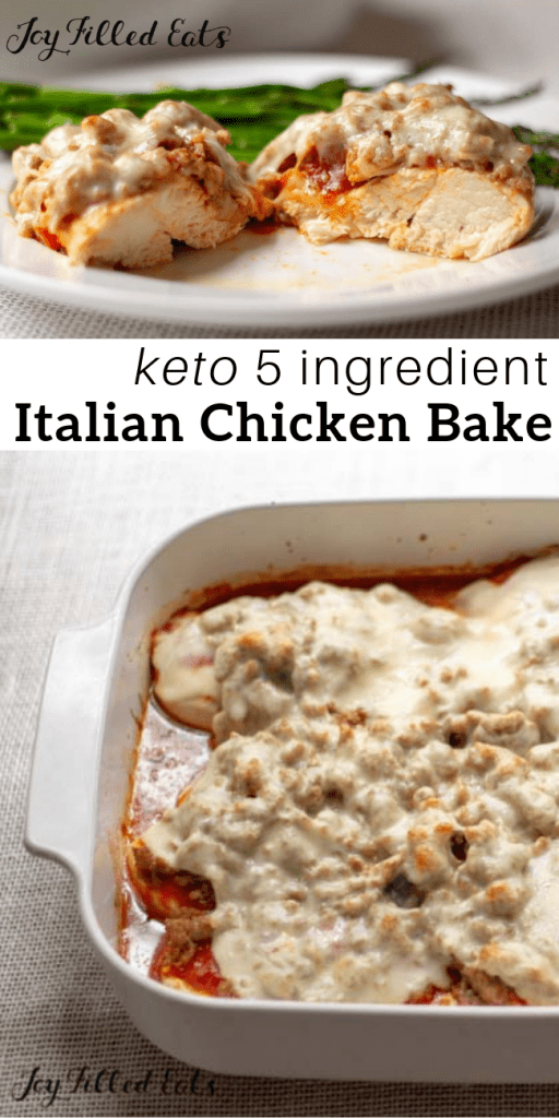 Italian Baked Chicken with Sausage Keto, Low Carb, GF Joy Filled Eats